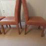 Cognac leather chairs x 4 Image 3