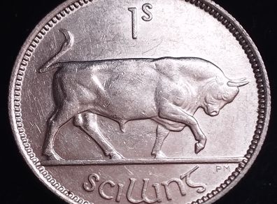 #867 - Ireland - 1940 - Shilling - Scratches - Silver - KM.14