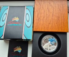 Discover Australia 2006 GREAT BARRIER REEF Sea Turtle 1 Oz Pure Silver