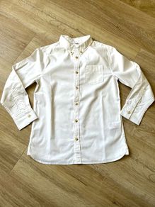m&s white boys shirt