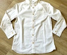 m&s white boys shirt