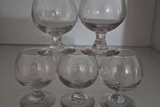 5 Miniature Balloon Shot Glasses