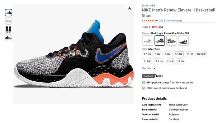 Nike Renew Elevate II basketball shoes