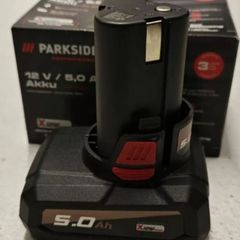 Parkside Performance 5AH 12V Battery. Indoor Outdoor Maintenance DIY Projects Garage Garden Mechanic 12V 20V 40V Xteam Cordless Brushless Power Tools Lidl
