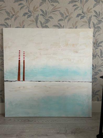 Large Poolbeg chimneys painting