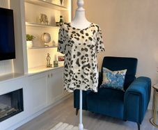 Ladies Beige & Brown Tee Shirt from Marks & Spencer Size UK 14 / EU 42