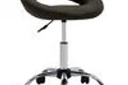 Rolling Work Chair Brown Faux Leather