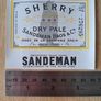 Vintage Sandeman dry pale Sherry label Image 2