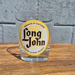 vintage Long John blended scotch whiskey shot glass