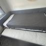 Grey Upholstered Daybed with Trundle and Mattresses Image 6