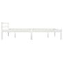 Bed Frame White Solid Pine Wood 120x200 cm Image 4