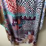 Luxury 100% Silk 130x130 Oversized Maxi Square Scarf Patchwork Checkerboard Shawl Image 3