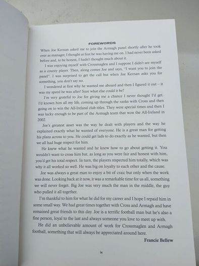 Joe Kernan signed autobiography