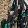 vintage 70s 80s Black print wrap dress Image 5