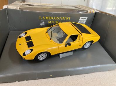Lamborghini Miura Scale 1/18 Rare Yellow Polistil Defects