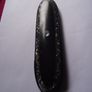 Antique Victorian Black Lacquered Papier Mache Spectacle Case with Abalone Inlay Image 5