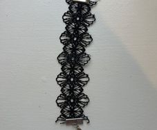 Crochet black bracelet
