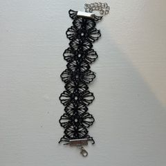 Crochet black bracelet