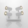 White GU10 Ceiling Light Four Bulb Image 4