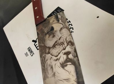 Cleaver Knife Engraved By Di'Casteel