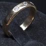 Vintage French 18ct Gold Diamond Ring Size 49 | 3 Natural Diamonds | 3.48g Image 3