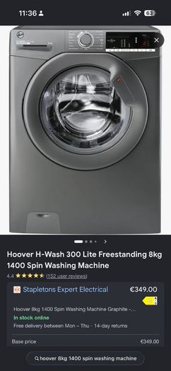 Hoover 8kg washing machine