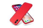 Liquid Silicone Case For iPhone X / XS Luxury Thin Soft Phone Cover New Red - FHT5IPXLK