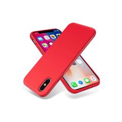 Liquid Silicone Case For iPhone X / XS Luxury Thin Soft Phone Cover New Red - FHT5IPXLK