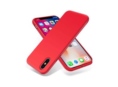 Liquid Silicone Case For iPhone X / XS Luxury Thin Soft Phone Cover New Red - FHT5IPXLK
