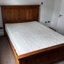 Solid wood double bed and mattress Image 2