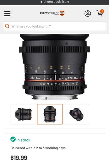 Cine Rokinon / Samyang Lens Set 5x