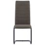 Cantilever Dining Chairs 2 pcs Taupe Fabric Image 3