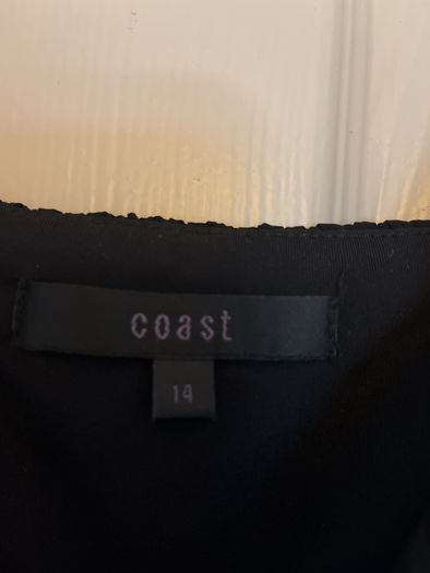 Coast black dipped hemline Dress