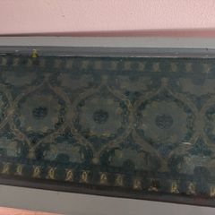 Gold Console Table with Decorative Top
