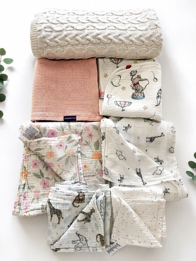7-Piece Baby Blanket & Muslin Bundle