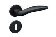 1 pair Gavroche Black Door Handles Door Fittings Interior Doors Round Rosette
