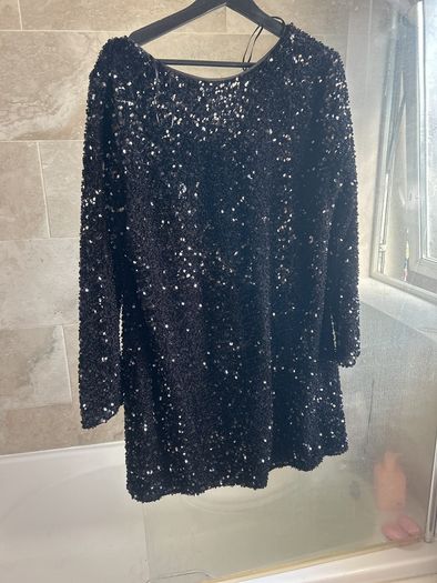 H&M Black Sparkly Dress XL