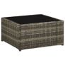4 Piece Garden Lounge Set with Cushions Poly Rattan Grey Image 6