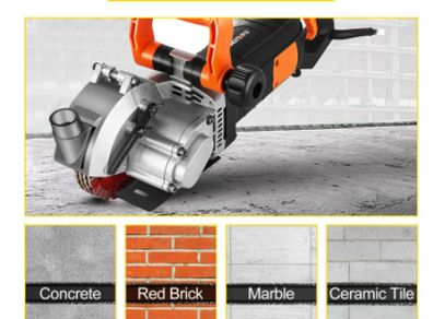Electric Wall Chaser 4KW 4.8KW Seamless Groove Cutting Machine 133mm Steel Concrete Circular Saw Slotting Tool Set