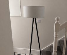 Mabia Tripod Floor Lamp. Grey/Black. Excellent Condition. Bulb Included