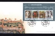 2008 Great Britain The Houses of Lancaster &amp; York Stamps Commemorative Stamps Miniature Sheet addressed First Day Cover (FDC) with Edinburgh pictorial cancel