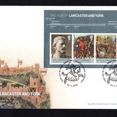 2008 Great Britain The Houses of Lancaster & York Stamps Commemorative Stamps Miniature Sheet addressed First Day Cover (FDC) with Edinburgh pictorial cancel