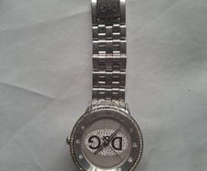 D&G Dolce & Gabbana Women's DW0144 STRASS PRIME TIME Stainless Steel Watch