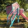 Treehouse, 2 swings, climbing frame and slide Image 3