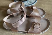 Brand new never worn next rise gold sandals Uk 3
