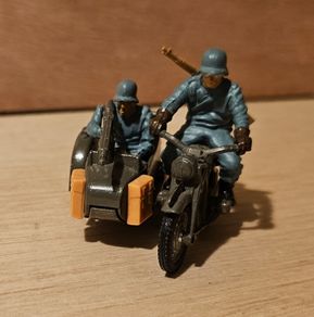 Britain's Deetail Germans Motorcycle & Side Car Early 1970s In Overall Good Condition With Some Wear