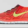 Nike Free 3.0 Flyknit Black Volt University Red Bright Crimson UK 11 / US 12 Image 6