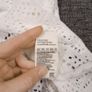 Suncoo Cream Off-White Crochet Knit Short Sleeve Polo Shirt Pointelle Top T3/12UK/40EU Image 5