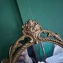 Mirror Vintage painted Gold metal framed oval Mirror Image 6