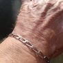 Sterling Silver Unisex Flat Link Bracelet Image 4
